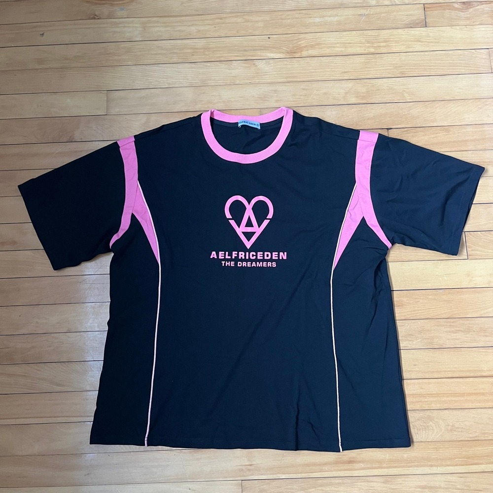 Aelfric Eden The Dreamers Heart Logo Graphic Tee Black Pink XL Streetwear Shirt